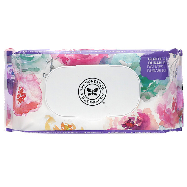 The Honest Company‏, Plant-Based Wipes, Rose Blossom, 72 Wipes