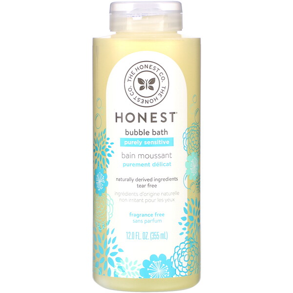 The Honest Company‏, Purely Sensitive Bubble Bath, Fragrance Free, 12.0 fl oz (355 ml)