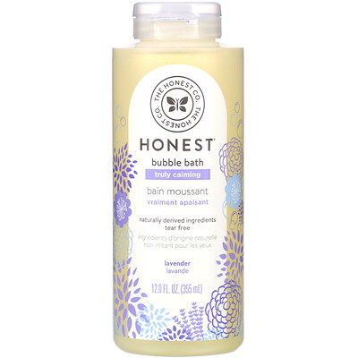Купить The Honest Company Truly Calming Bubble Bath, Lavender, 12.0 fl oz (355 ml)
