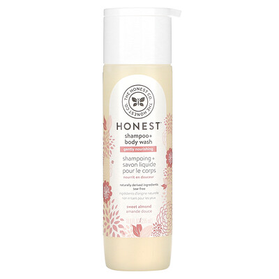 The Honest Company, Gently Nourishing Shampoo + Body Wash, Sweet Almond, 10.0 fl oz (295 ml)