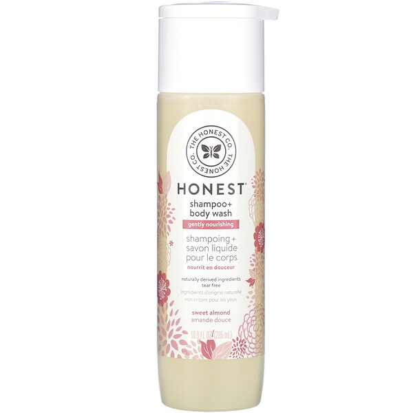 The Honest Company‏, Gently Nourishing Shampoo + Body Wash, Sweet Almond, 10.0 fl oz (295 ml)
