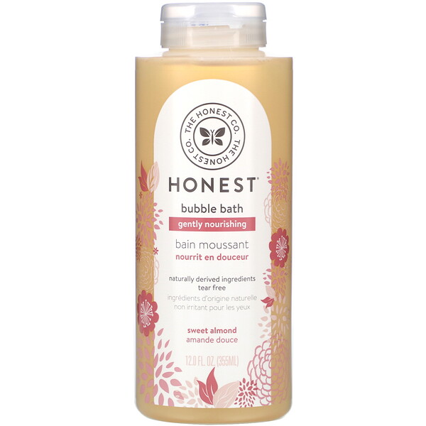 The Honest Company‏, Gently Nourishing Bubble Bath, Sweet Almond, 12.0 fl oz (355 ml)