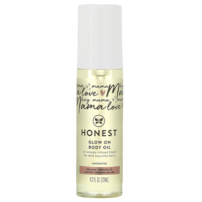 Купить The Honest Company Glow On Body Oil, Unscented, 4.2 fl oz (124 ml)