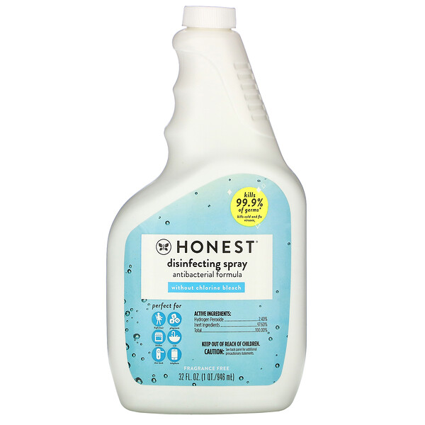 The Honest Company, 消毒噴霧劑，抵禦細菌配方，32 液量盎司（946 毫升）