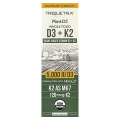 Цільнохарчовий D3+ K2 Plant-D3®, 30 мл (1 рідк. унція)