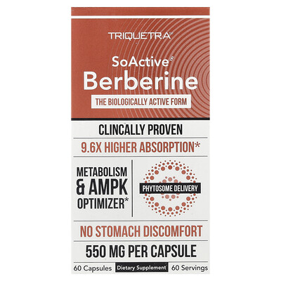 Triquetra Health, SoActive®, Berberina, 60 cápsulas