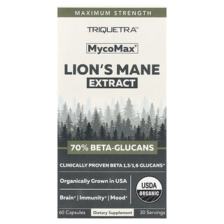 Triquetra Health, MycoMax®, Lion's Mane-extract, maximale sterkte, 60 capsules (250 mg per capsule)