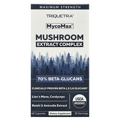 MycoMax®, комплекс екстрактів грибів, максимальна сила, 60 капсул