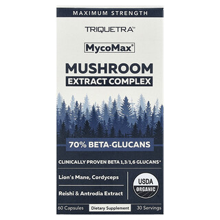 Triquetra Health, MycoMax®, Mushroom Extract Complex, Maximal Styrka, 60 Kapslar