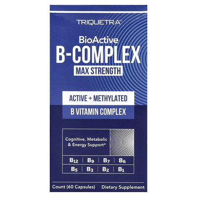 Triquetra Health, BioActive, Complejo de vitaminas B, Máxima concentración, 60 cápsulas