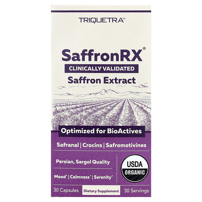 Triquetra Health, SaffronRX®, Extracto de azafrán, 30 cápsulas