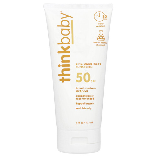 think Thinkbaby® солнцезащитное средство с оксидом цинка SPF 50 177 мл (6 жидк. унций)