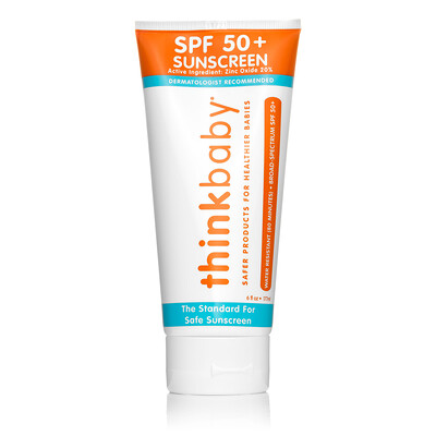 Thinkbaby, солнцезащитный крем, фактор защиты SPF 50+, 6 жидк. унц. (177 мл)