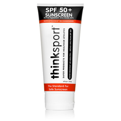 Thinksport, солнцезащитный крем, фактор защиты SPF 50+, 6 жидк. унц. (177 мл)
