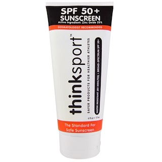 Think, Thinksport, солнцезащитный крем, фактор защиты SPF 50+, 6 жидк. унц. (177 мл)