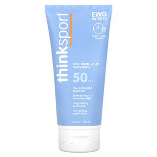 think, Thinksport, Sunscreen, SPF 50, 6 fl oz (177 ml)