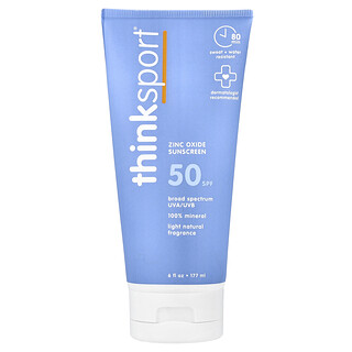 think, Thinksport，抗曬霜，SPF 50，6 液量盎司（177 毫升）