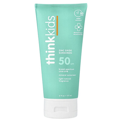 think, Thinkbaby®, Protector solar con óxido de zinc, FPS 50, 177 ml (6 oz. líq.)
