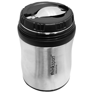 Отзывы о Синк, Thinksport, GO4TH, Insulated Food Container, Silver, 12 oz (350 ml)