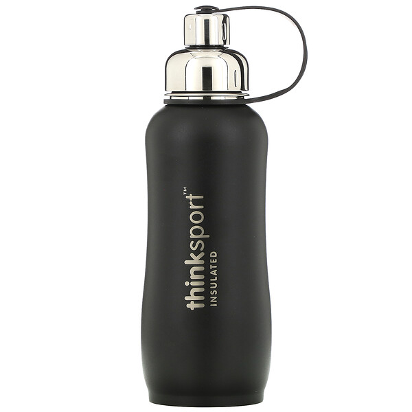 Thinksport, Insulated Sports Bottle, Black, 25 oz (750 ml)