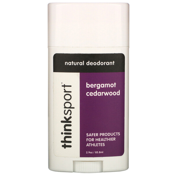 Think‏, Thinksport, Natural Deodorant, Bergamot Cedarwood, 2.9 oz (85.8 ml)