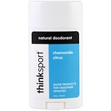 Отзывы о Thinksport, натуральный дезодорант, ромашка и цитрус, 2,9 унц. (85,8 мл)