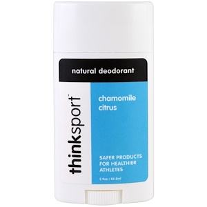 Отзывы о Синк, Thinksport, Natural Deodorant, Chamomile Citrus, 2.9 oz (85.8 ml)