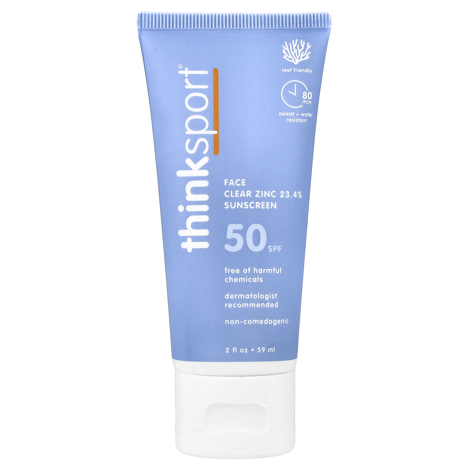 Thinksport Солнцезащитный крем с цинком для лица 234 SPF 50 2 жидких унции 59 мл 3390₽