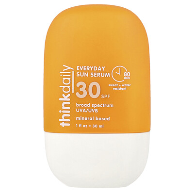 Product Image for think, Thinkdaily, Everyday Sun Serum, SPF 30, Fragrance Free, 1 fl oz (30 ml)