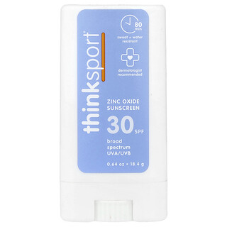 think, Sport, Sunscreen Stick, SPF 30, Fragrance Free, 0.64 oz (18.4 g)