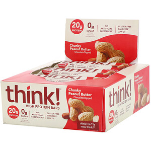 Отзывы о ТинкТин, High Protein Bars, Chunky Peanut Butter, 10 Bars, 2.1 oz (60 g) Each