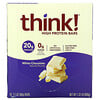Think !, High Protein Bars, White Chocolate, 10 Bars, 2.1 oz (60 g) Each