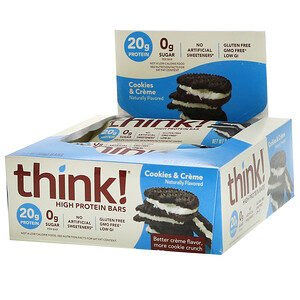 ТинкТин, High Protein Bars, Cookies and Cream, 10 Bars, 2.1 oz (60 g) Each отзывы