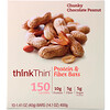 Think !, Protein & Fiber Bars, Chunky Chocolate-Erdnuss, 10 Riegel, je 40 g