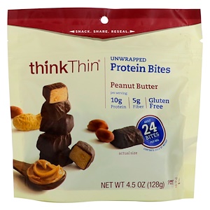 Отзывы о ТинкТин, Unwrapped Protein Bites, Peanut Butter, 4.5 oz (128 g)