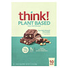 Think !, Plant Based High Protein Bars, Sea Salt Almond Chocolate, 10 Bars, 1.94 oz (55 g) Each