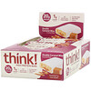 ThinkThin, High Protein Bars, Double Caramel Bliss, 10 Bars, 2.18 oz (62 g) Each
