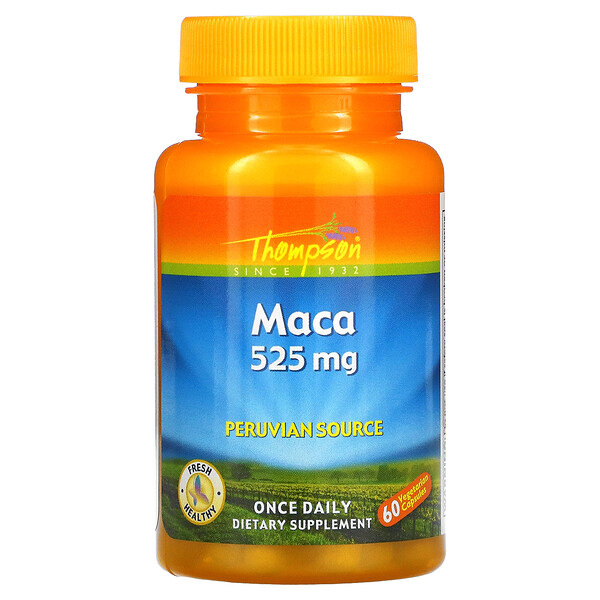 Thompson, Мака, 525 мг, 60 вегетарианских капсул