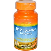 B12 таблетки для рассасывания, натуральный аромат вишни, 1000 мкг, 30 таблеток для рассасывания - изображение
