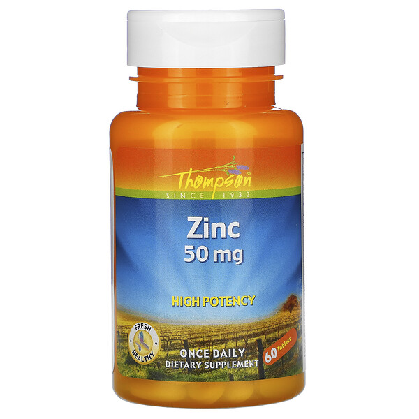 Thompson, Zinc, 50 mg, 60 Tablets iHerb
