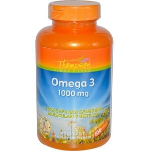 Отзывы о Томпсон, Omega 3, 1000 mg, 100 Softgels