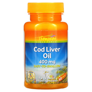 Thompson, Cod Liver Oil, 400 mg, 60 Softgels