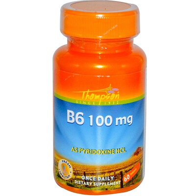 Thompson Витамин B6, 100 мг, 60 таблеток
