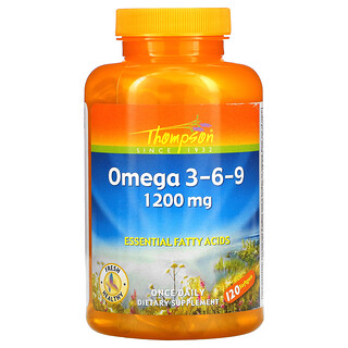 Thompson, Omega 3-6-9, 1200 mg, 120 Cápsulas Blandas