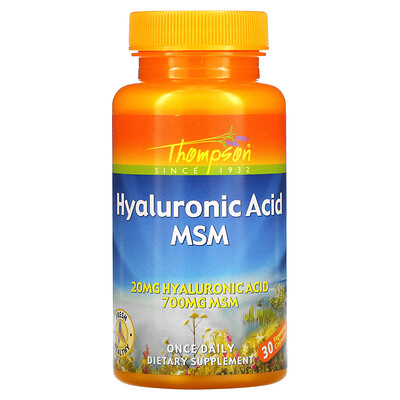 

Thompson Hyaluronic Acid MSM 30 Vegetarian Capsules