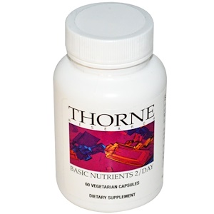 Thorne Research, Basic Nutrients 2/Day, 60 растительных капсул