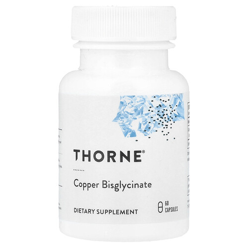 Thorne, Kupferbisglycinat, 60 Kapseln (2 mg pro Kapsel)