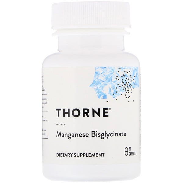 Bisglycinate de manganèse, 60 capsules