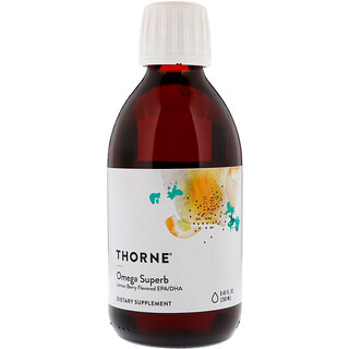 Thorne Research, Omega Superb（オメガサパーブ）、レモンベリー風味、250ml（8.45液量オンス）