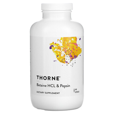 

Thorne Betaine HCL & Pepsin 450 Capsules